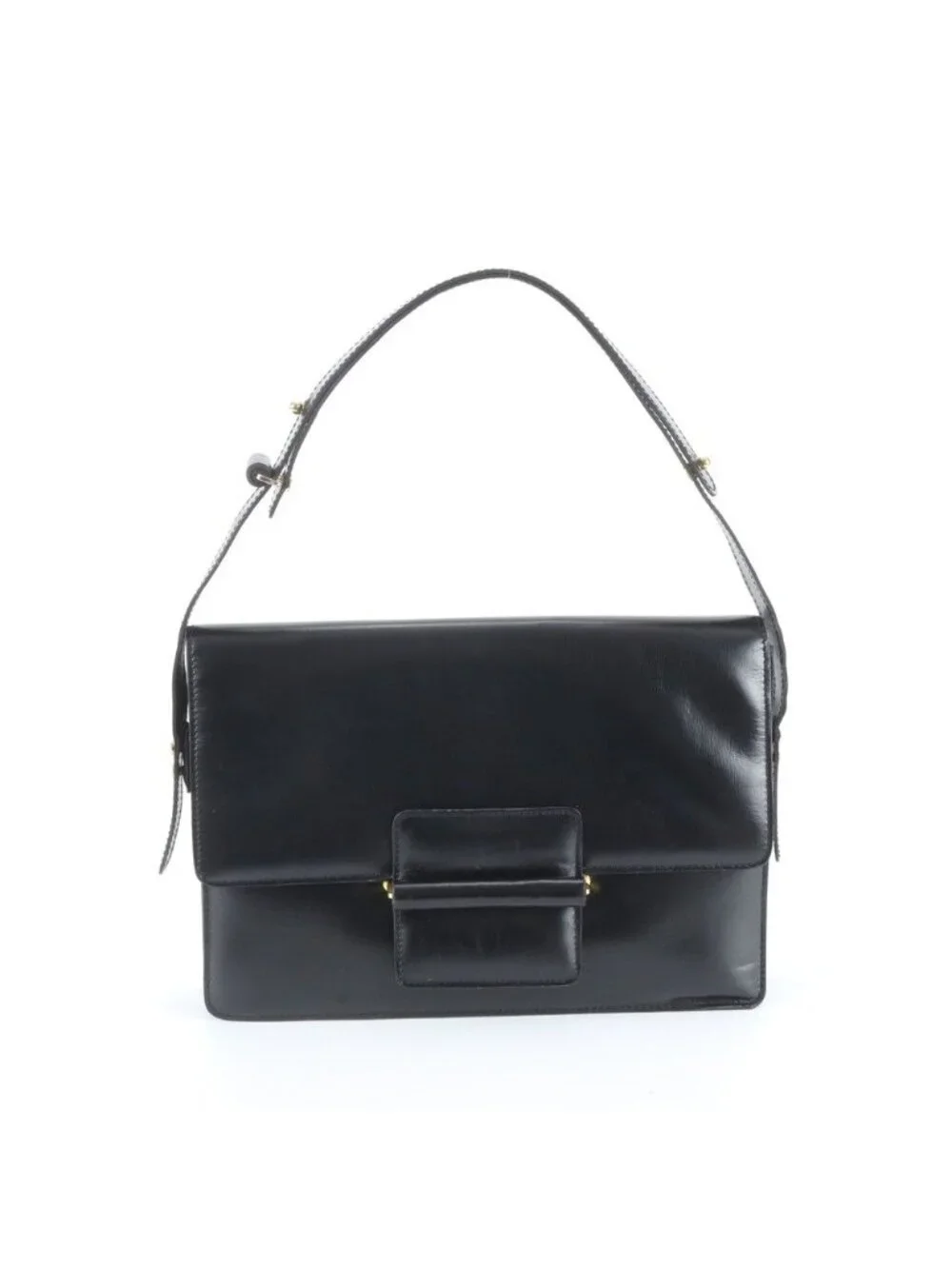 Loewe Leather 2-Way Shoulder Bag Tote Hand Black